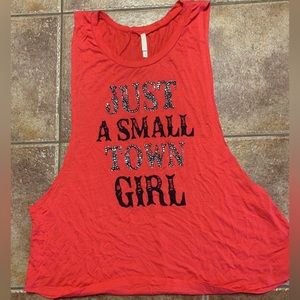 Tank with bling accents